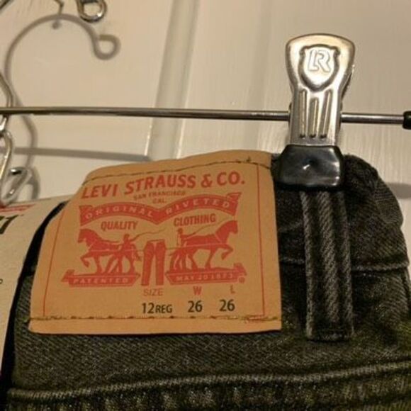 Levi’s 501 Button Fly Skinny Stretch Size 12 Reg 26x26 Adjustable Waist Jeans - Picture 5 of 8